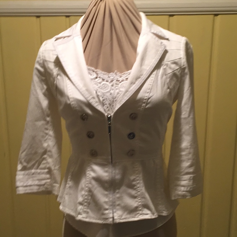 WHBM white jacket size 6